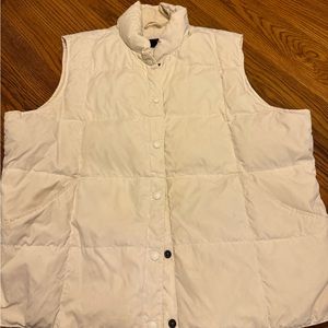 Lands end puffer vest XL White/Cream
